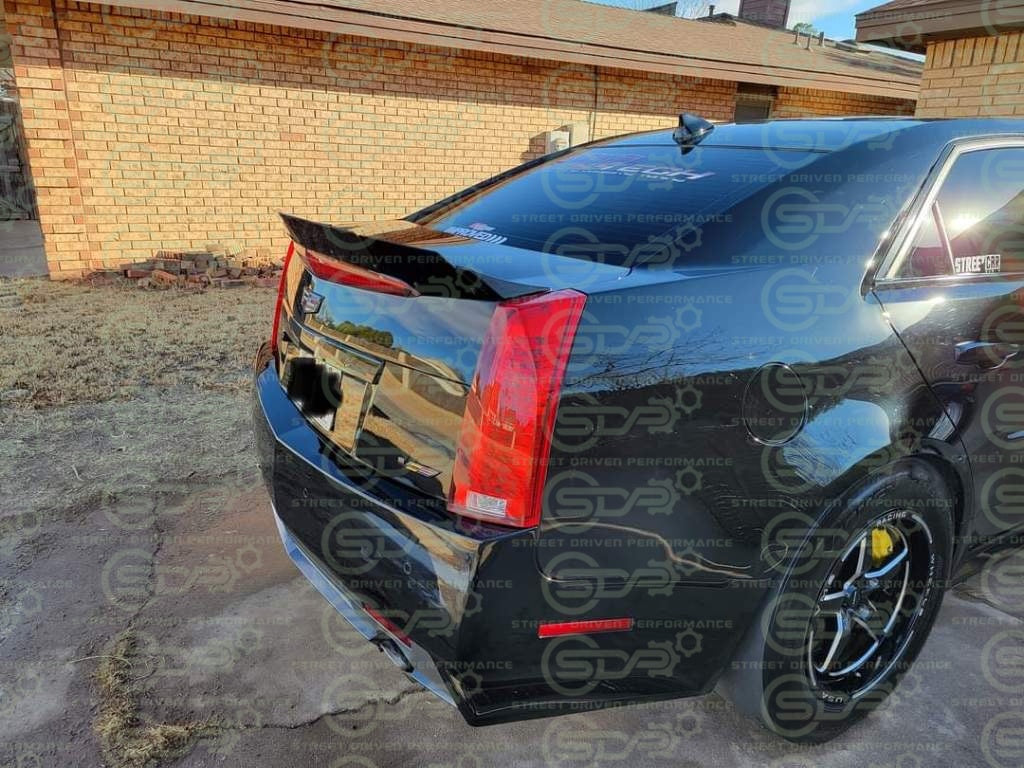 2009-2015 Cadillac CTS-V V2 | Sedan MATTE BLACK Rear Trunk Wing Wickerbill Spoiler